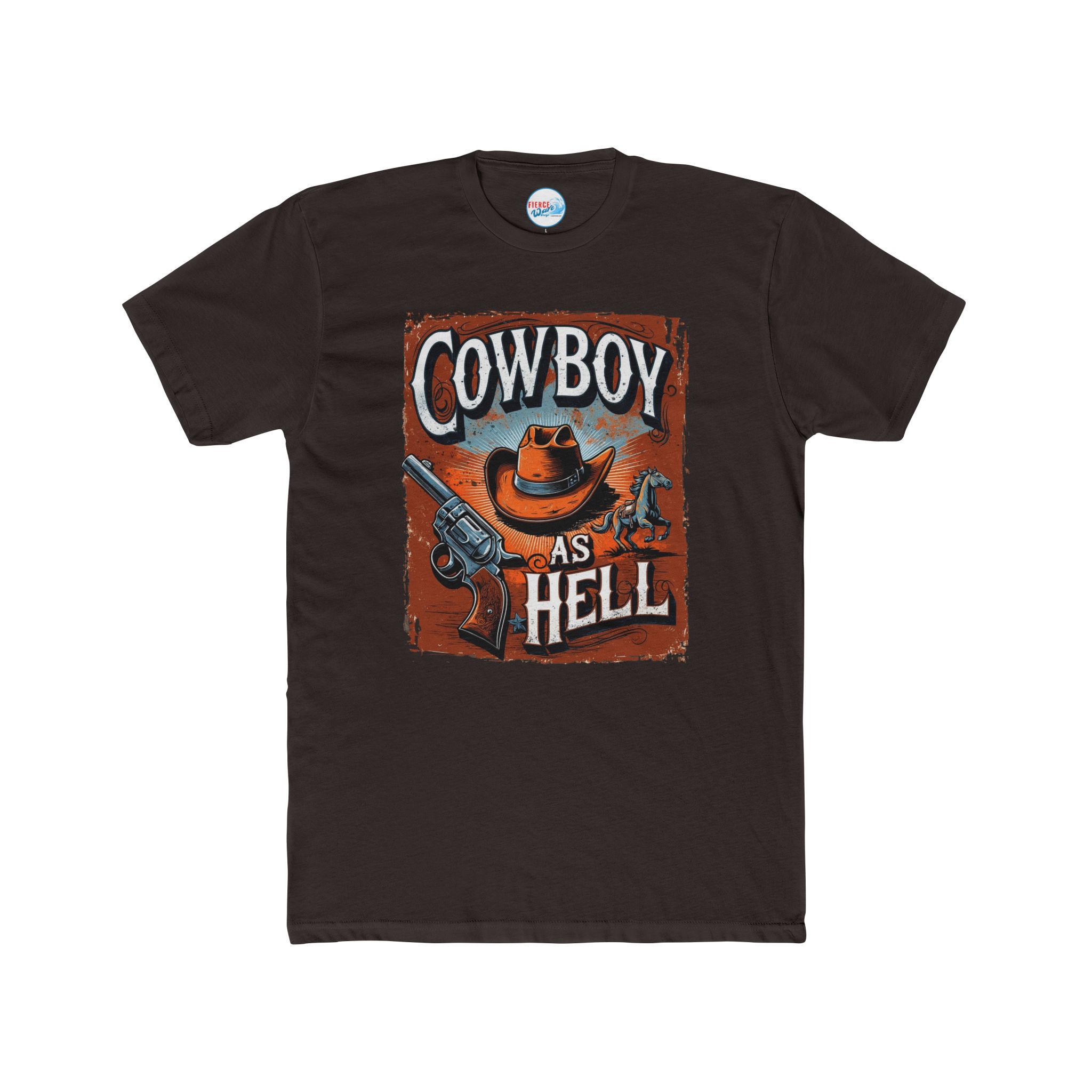 Cowboy As Hell Unisex Cotton Crew Tee, Cowboy Shirt, Western Style Tee, Gift for Cowboy Lovers, Casual T-Shirt, Vintage Graphic Tee - Image 7